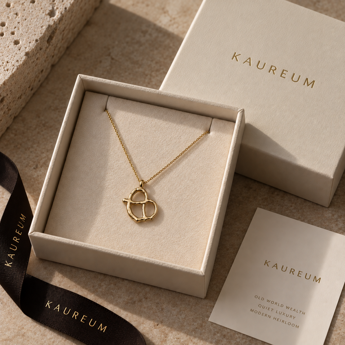 Pretzel Charm Necklace