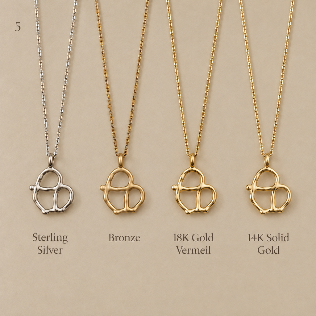 Pretzel Charm Necklace