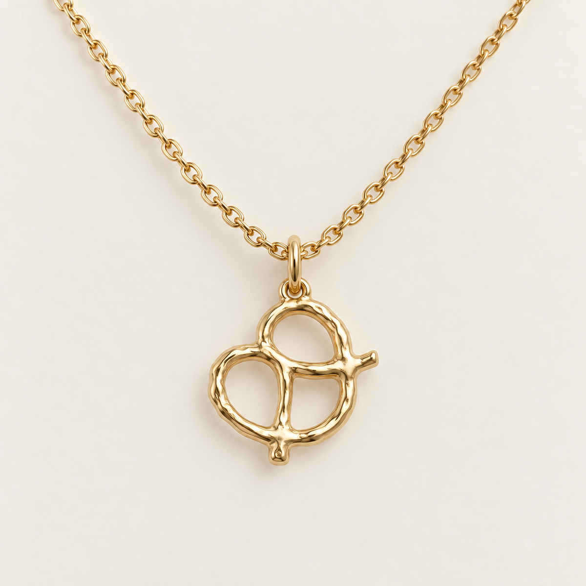 Pretzel Charm Necklace
