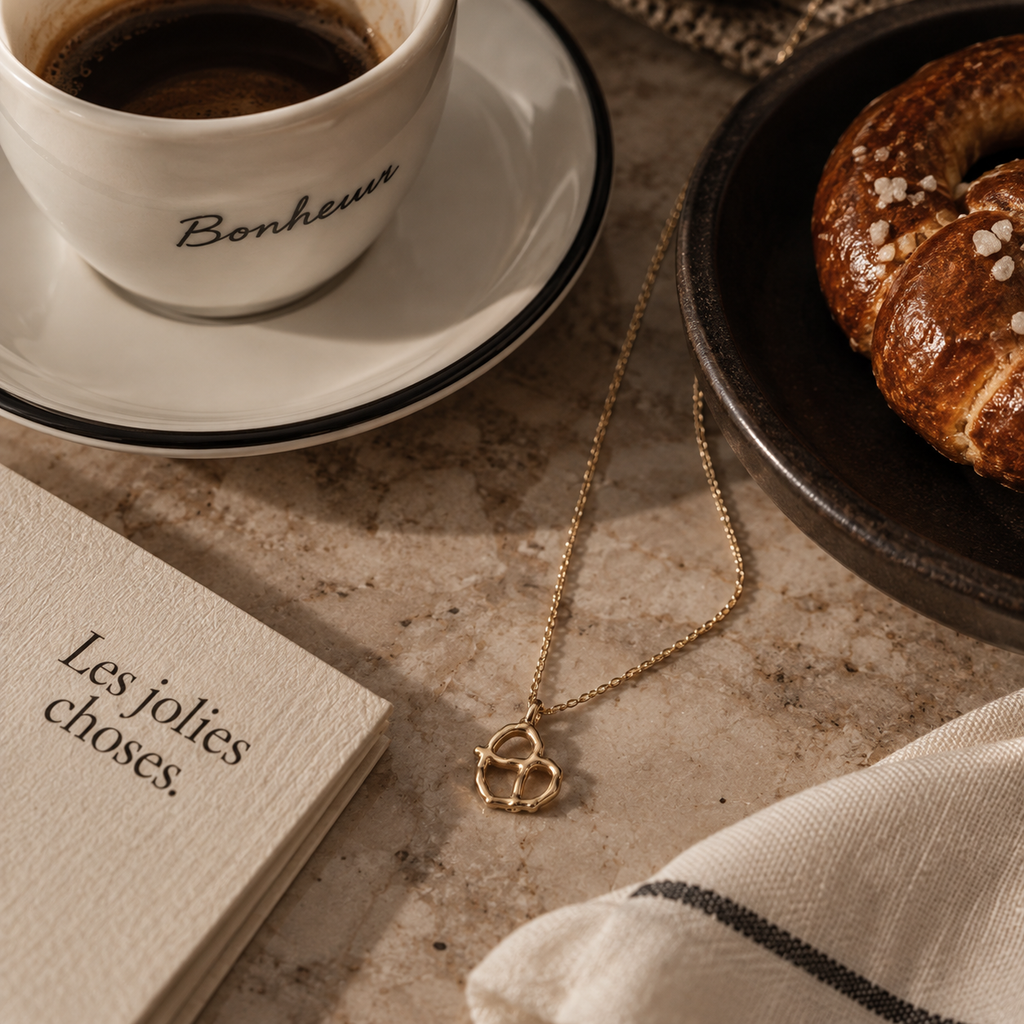 Pretzel Charm Necklace