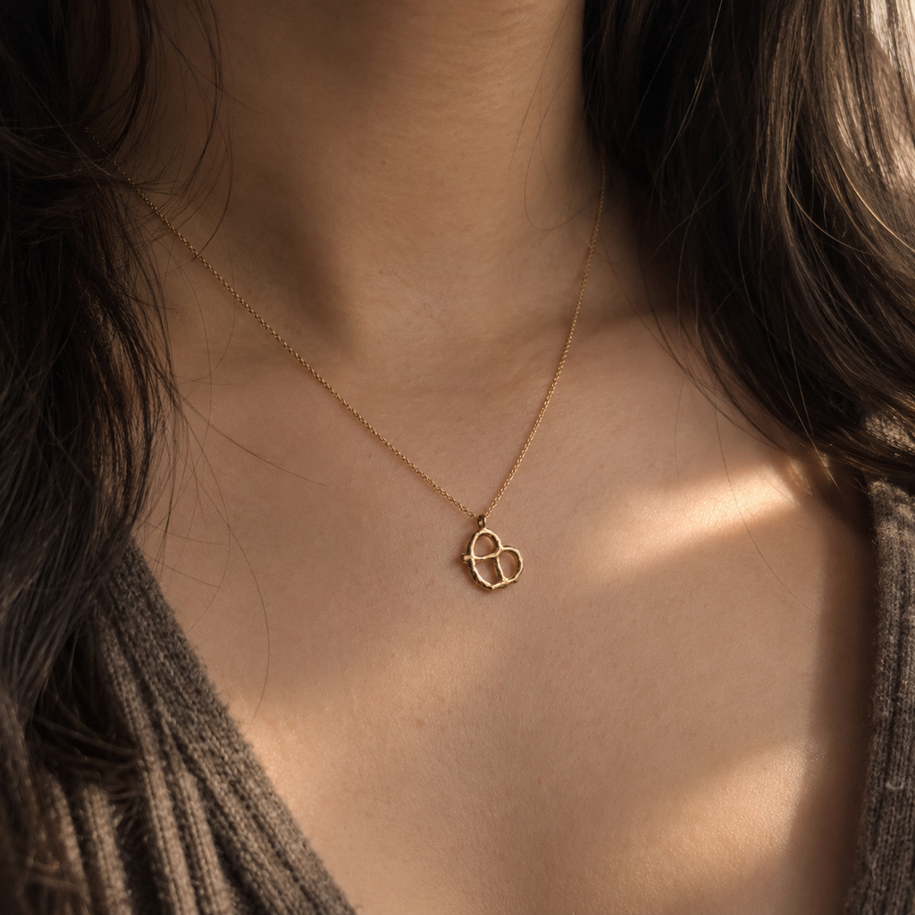 Pretzel Charm Necklace