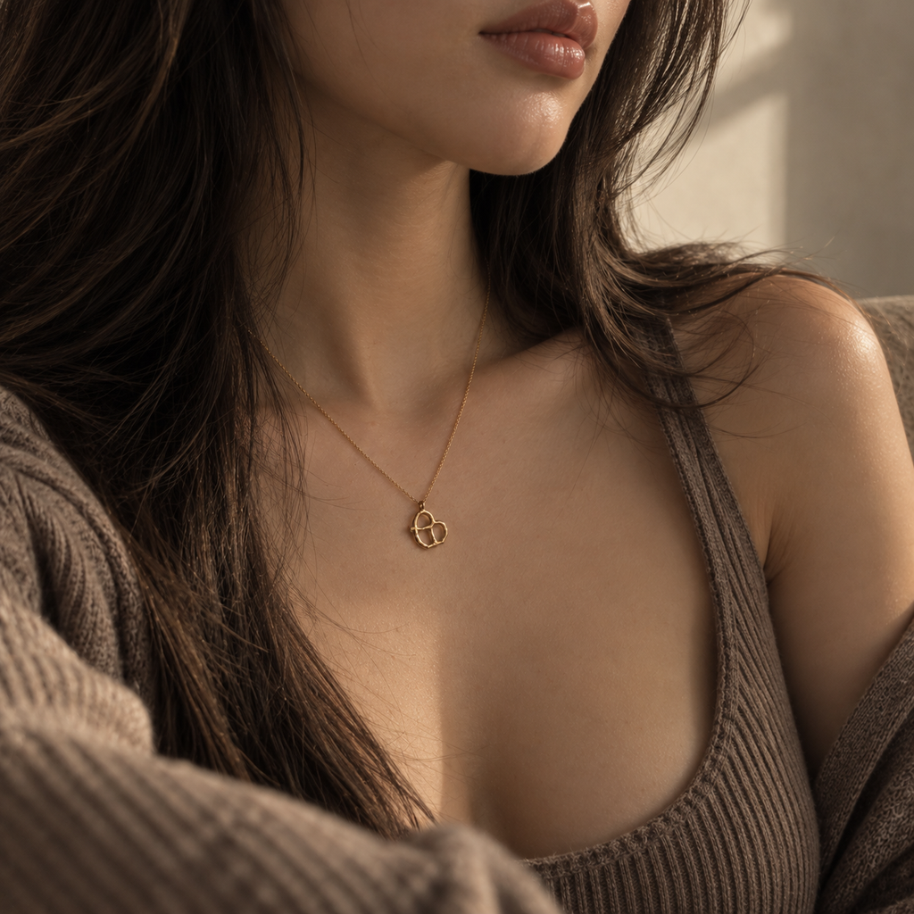 Pretzel Charm Necklace