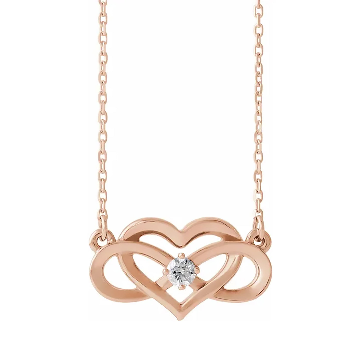 Accented Infinity Heart Necklace