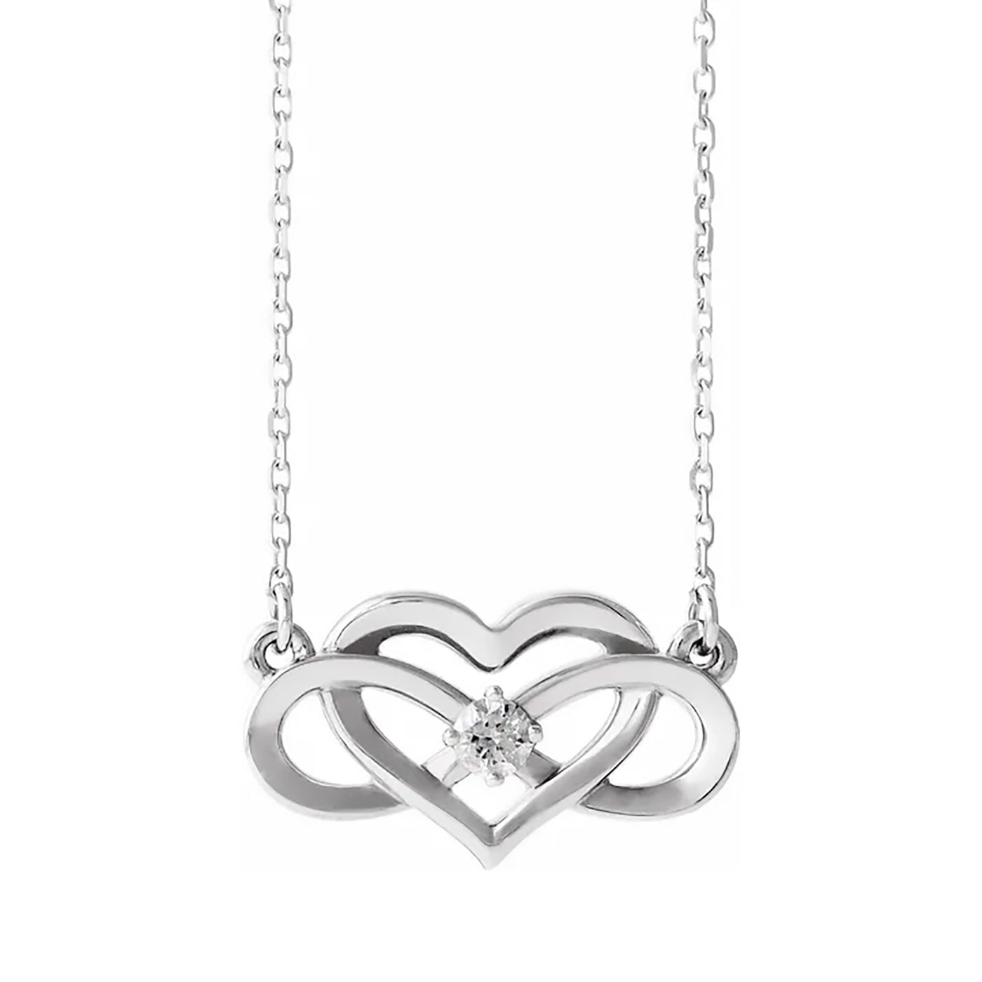 Accented Infinity Heart Necklace