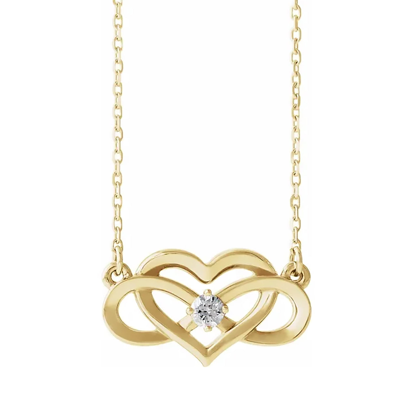 Accented Infinity Heart Necklace