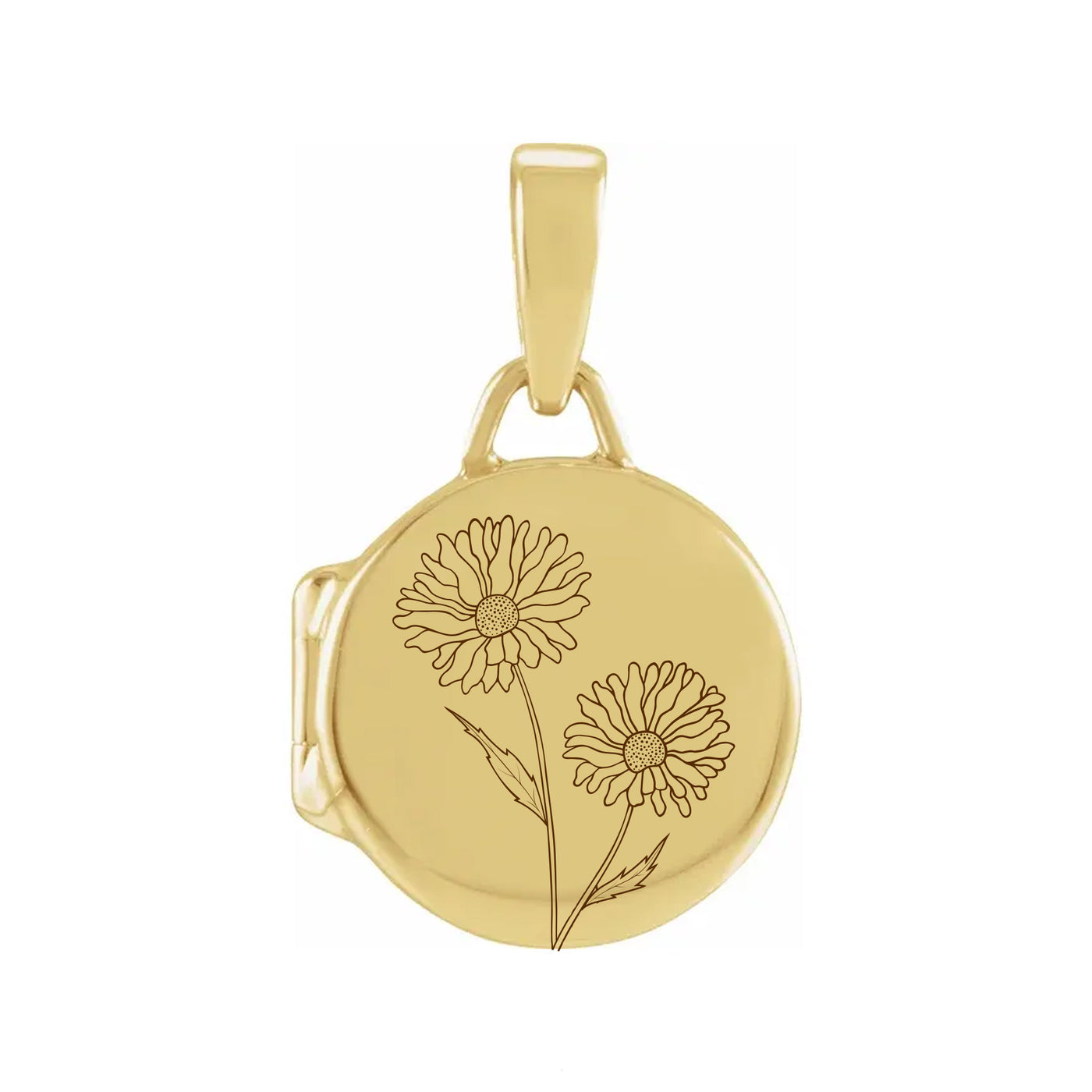 April ⟡ Round Birth Flower Locket