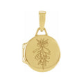 December ⟡ Round Birth Flower Locket