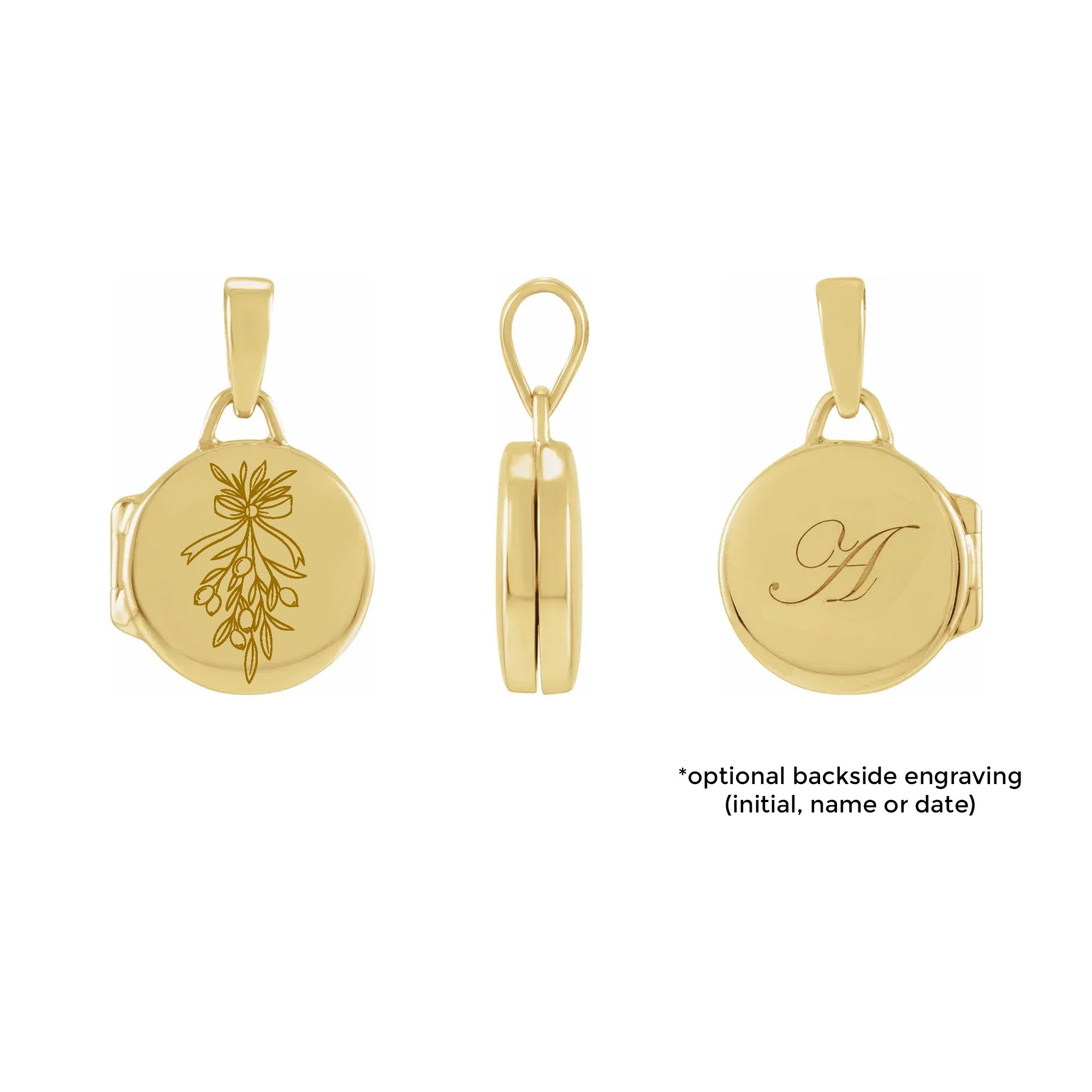 December ⟡ Round Birth Flower Locket