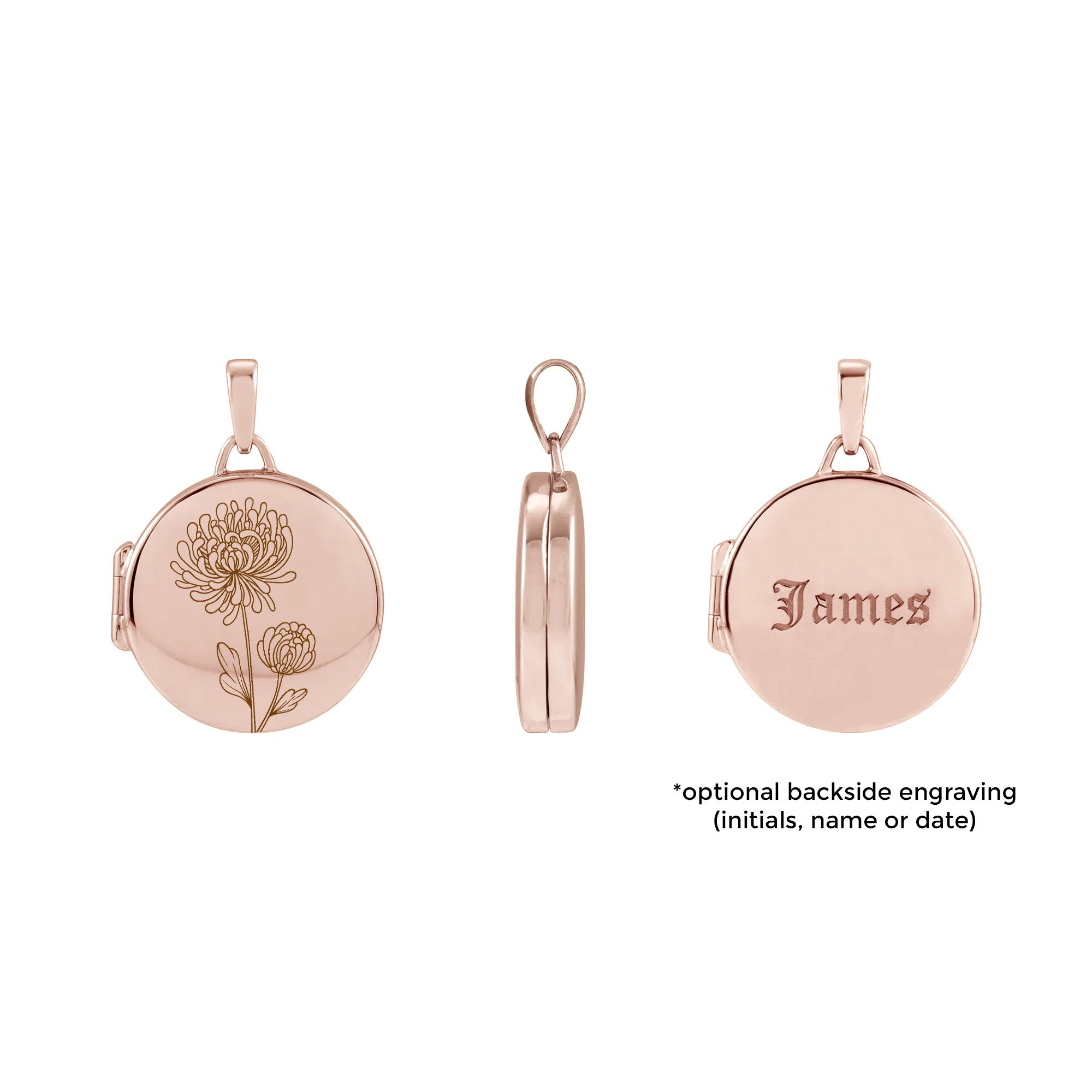 November ⟡ Round Birth Flower Locket