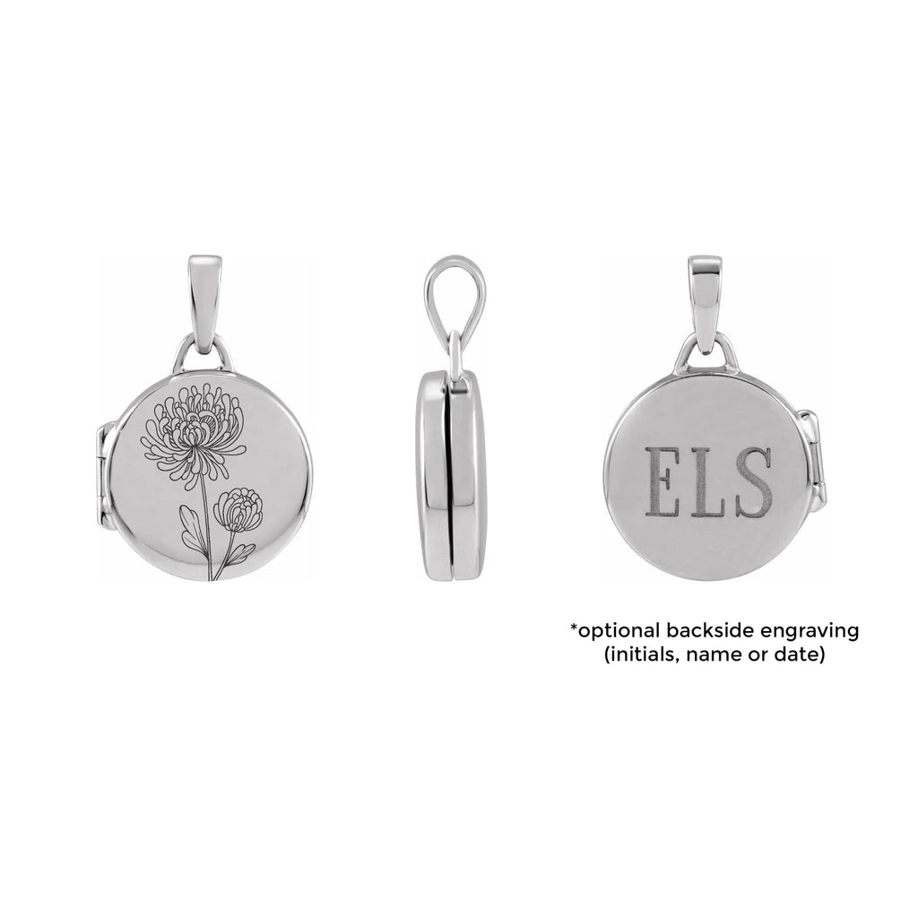 November ⟡ Round Birth Flower Locket