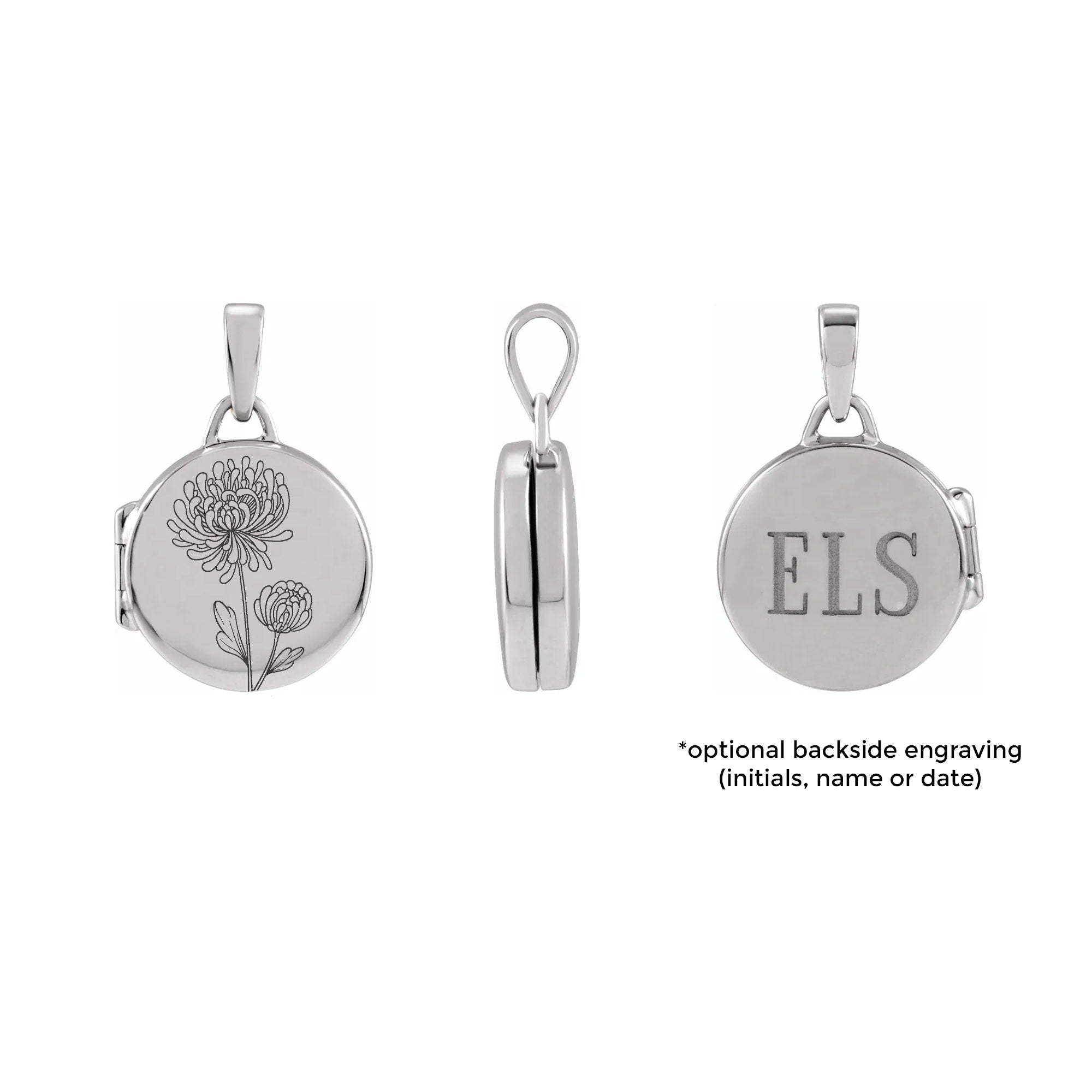 November ⟡ Round Birth Flower Locket