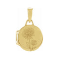 November ⟡ Round Birth Flower Locket