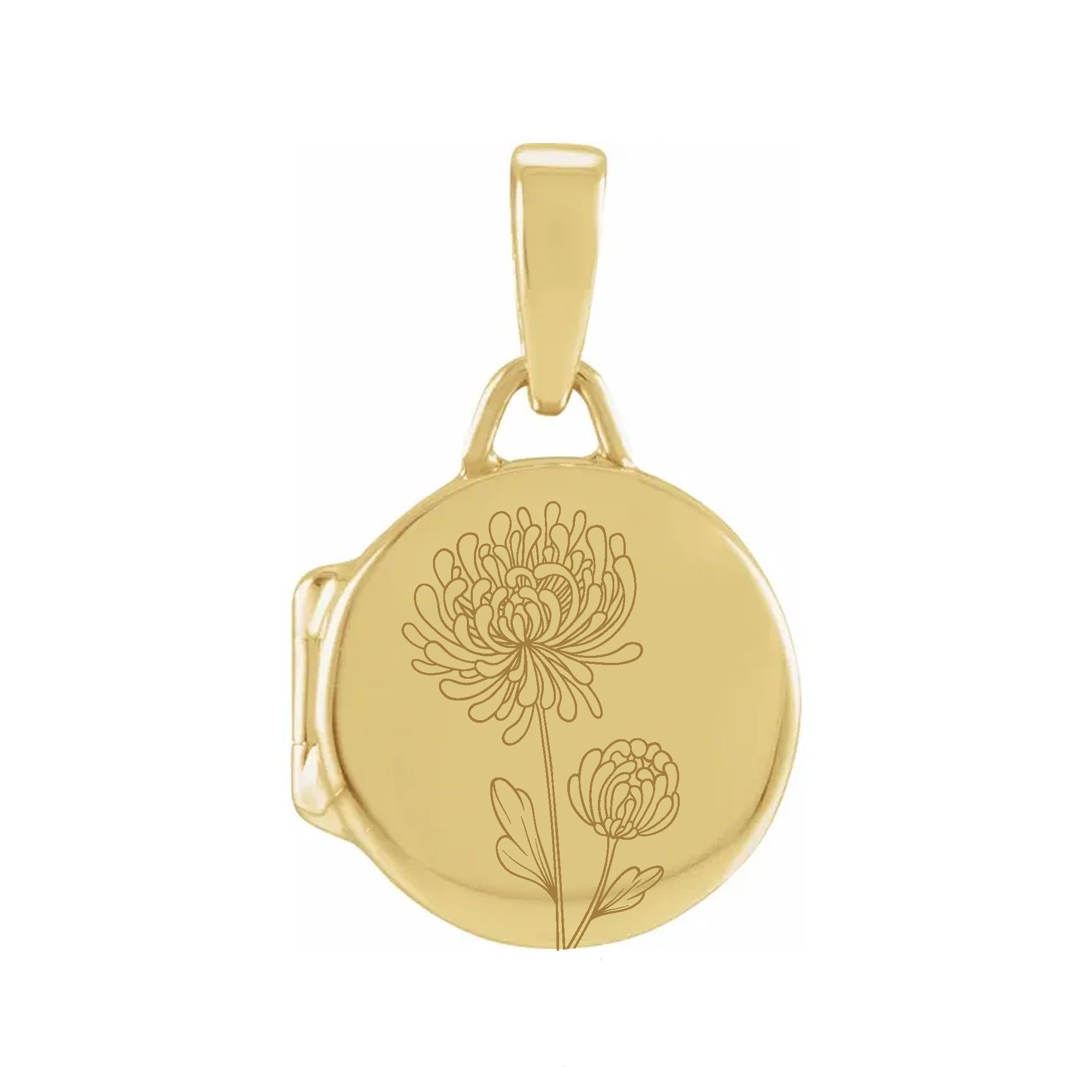 November ⟡ Round Birth Flower Locket