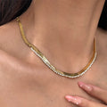 Lumière Herringbone Tennis Necklace