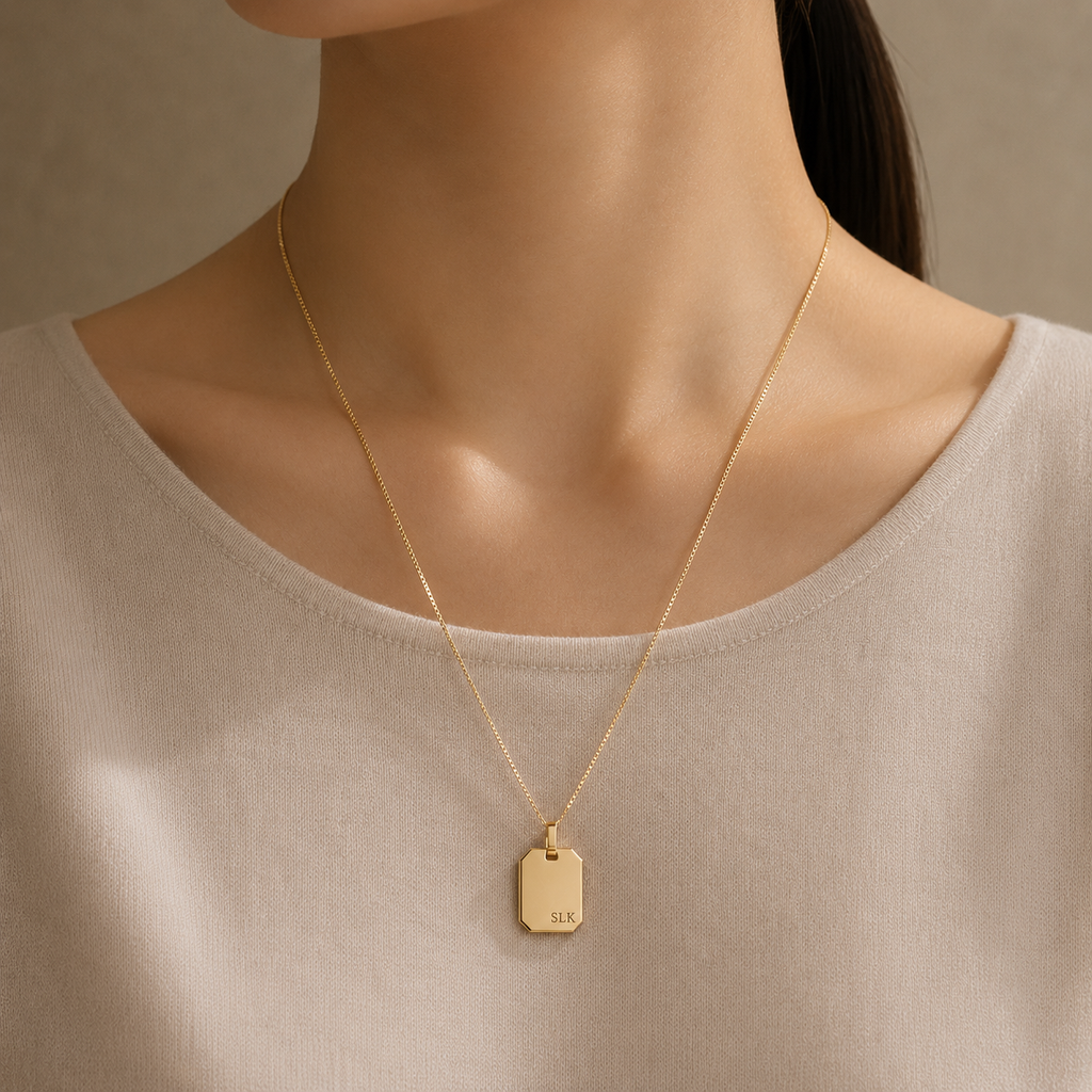 Octagon Keepsake Pendant Necklace