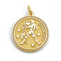 ASTRO ♦ Aquarius Zodiac Coin Pendant
