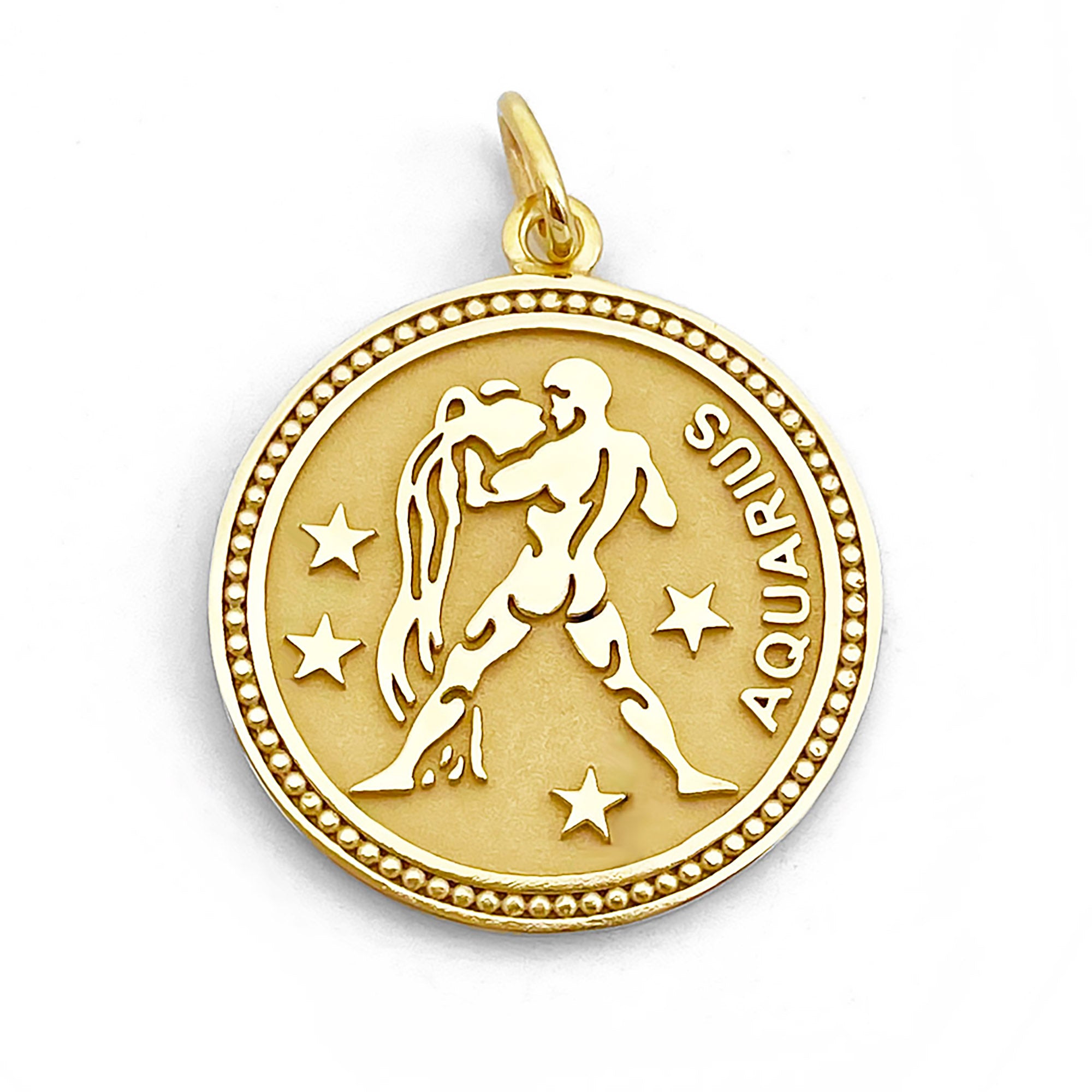 ASTRO ♦ Aquarius Zodiac Coin Pendant