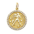 ASTRO ♦ Aquarius Diamond Zodiac Coin Pendant