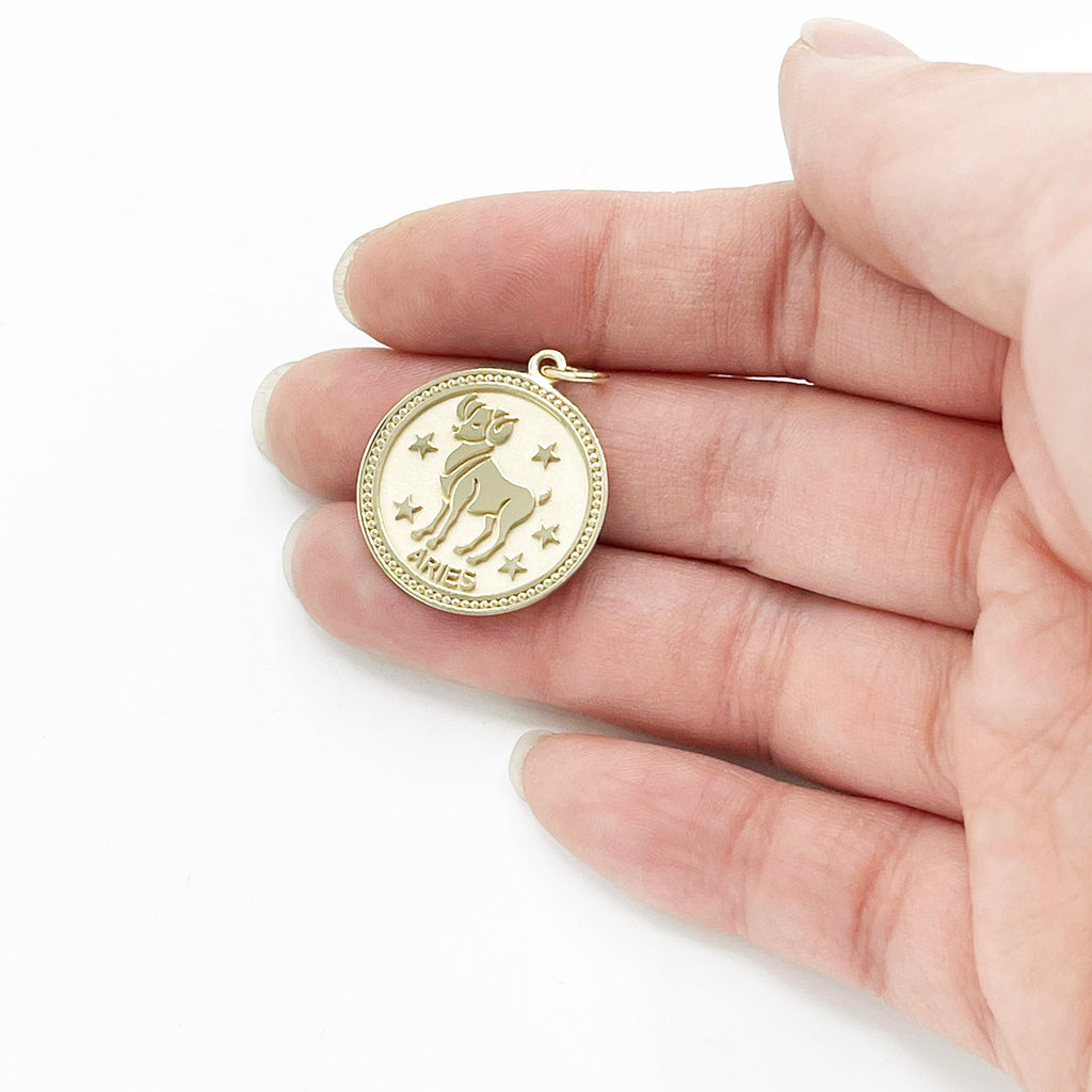 ASTRO ♦ Aries Zodiac Coin Pendant