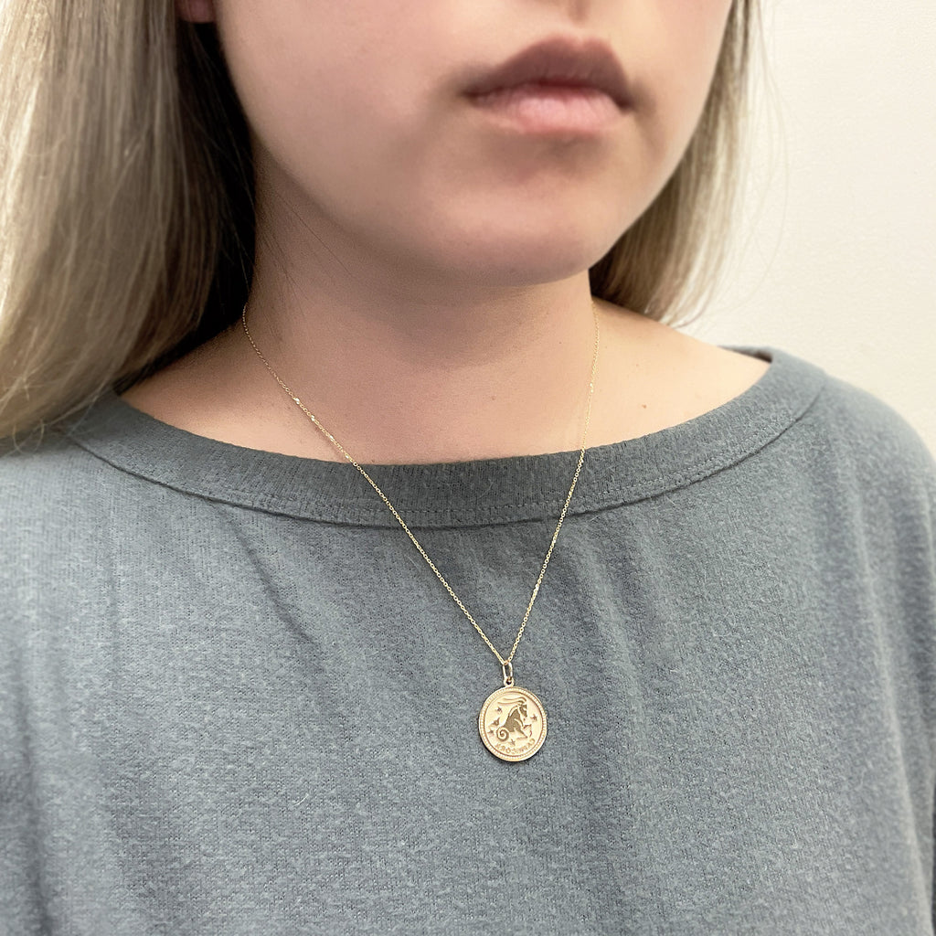 ASTRO ♦ Capricorn Zodiac Coin Pendant