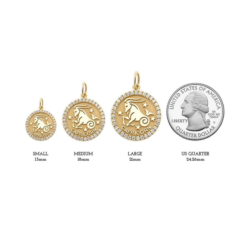 ASTRO ♦ Capricorn Diamond Zodiac Coin Pendant