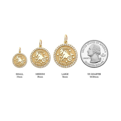 ASTRO ♦ Capricorn Diamond Zodiac Coin Pendant