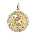 ASTRO ♦ Leo Diamond Zodiac Coin Pendant