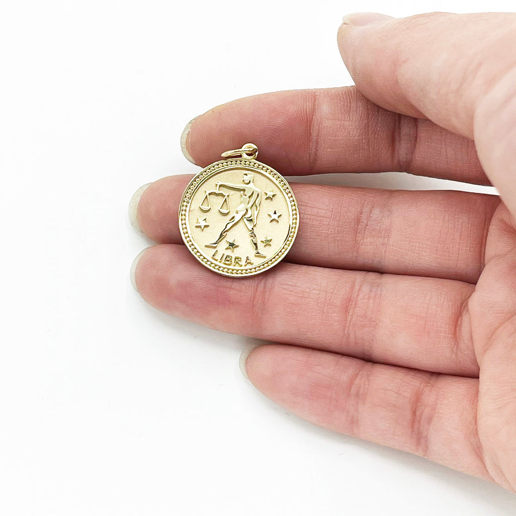 ASTRO ♦ Libra Zodiac Coin Pendant