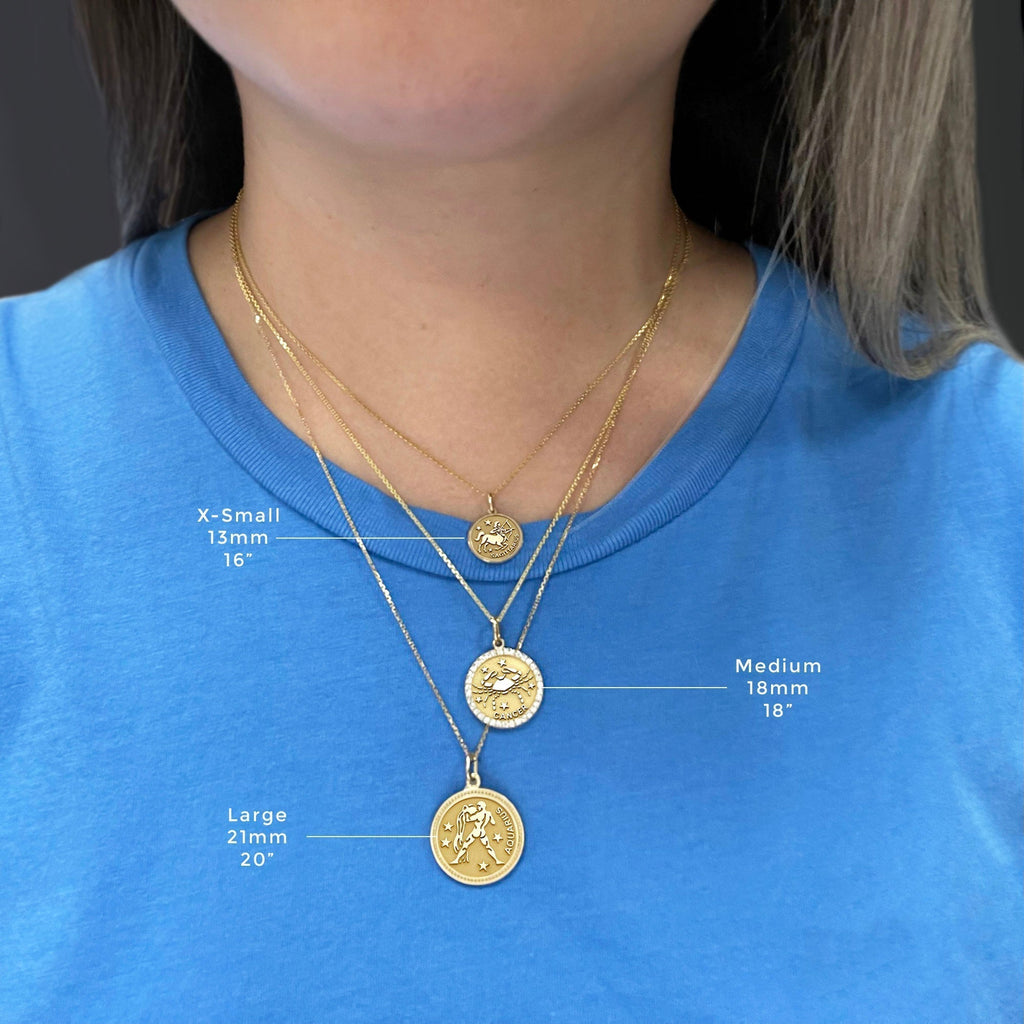 ASTRO ♦ Leo Diamond Zodiac Coin Pendant