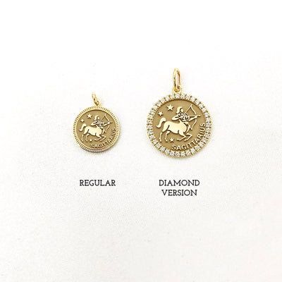 ASTRO ♦ Sagittarius Diamond Zodiac Coin Pendant