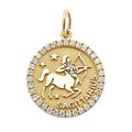 ASTRO ⬩ Sagittarius Diamond Zodiac Coin Pendant