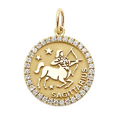 ASTRO ♦ Sagittarius Diamond Zodiac Coin Pendant