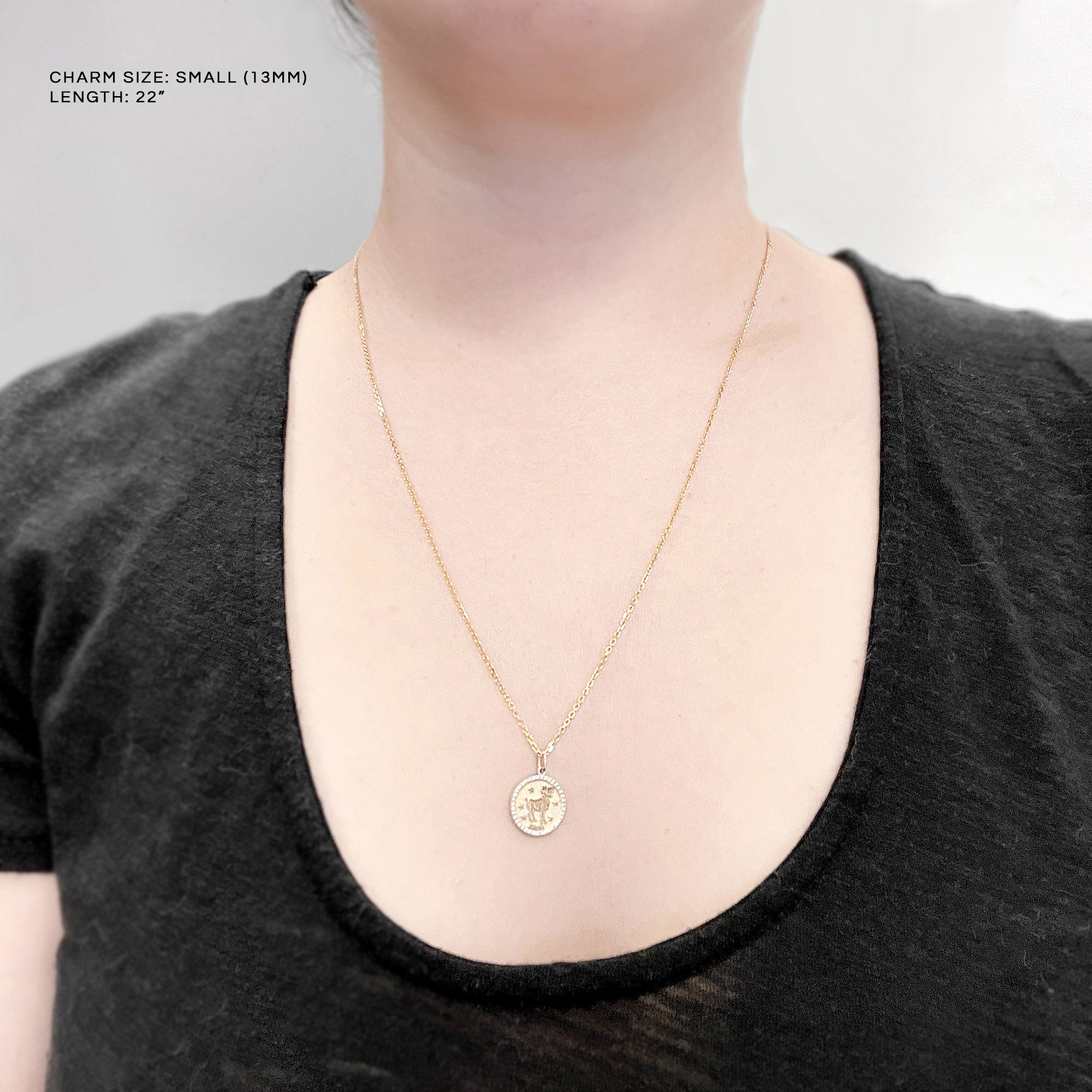 ASTRO ♦ Aries Diamond Zodiac Coin Pendant