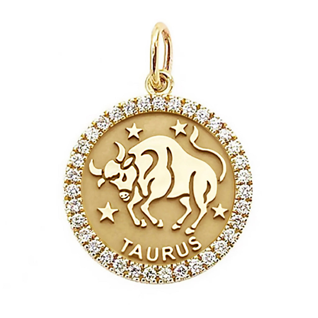 ASTRO ⬩ Taurus Diamond Zodiac Coin Pendant