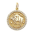 ASTRO ⬩ Taurus Diamond Zodiac Coin Pendant