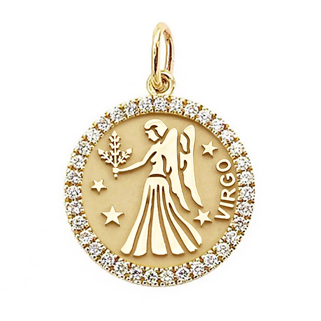 ASTRO ♦ Virgo Diamond Zodiac Coin Pendant