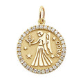 ASTRO ♦ Virgo Diamond Zodiac Coin Pendant