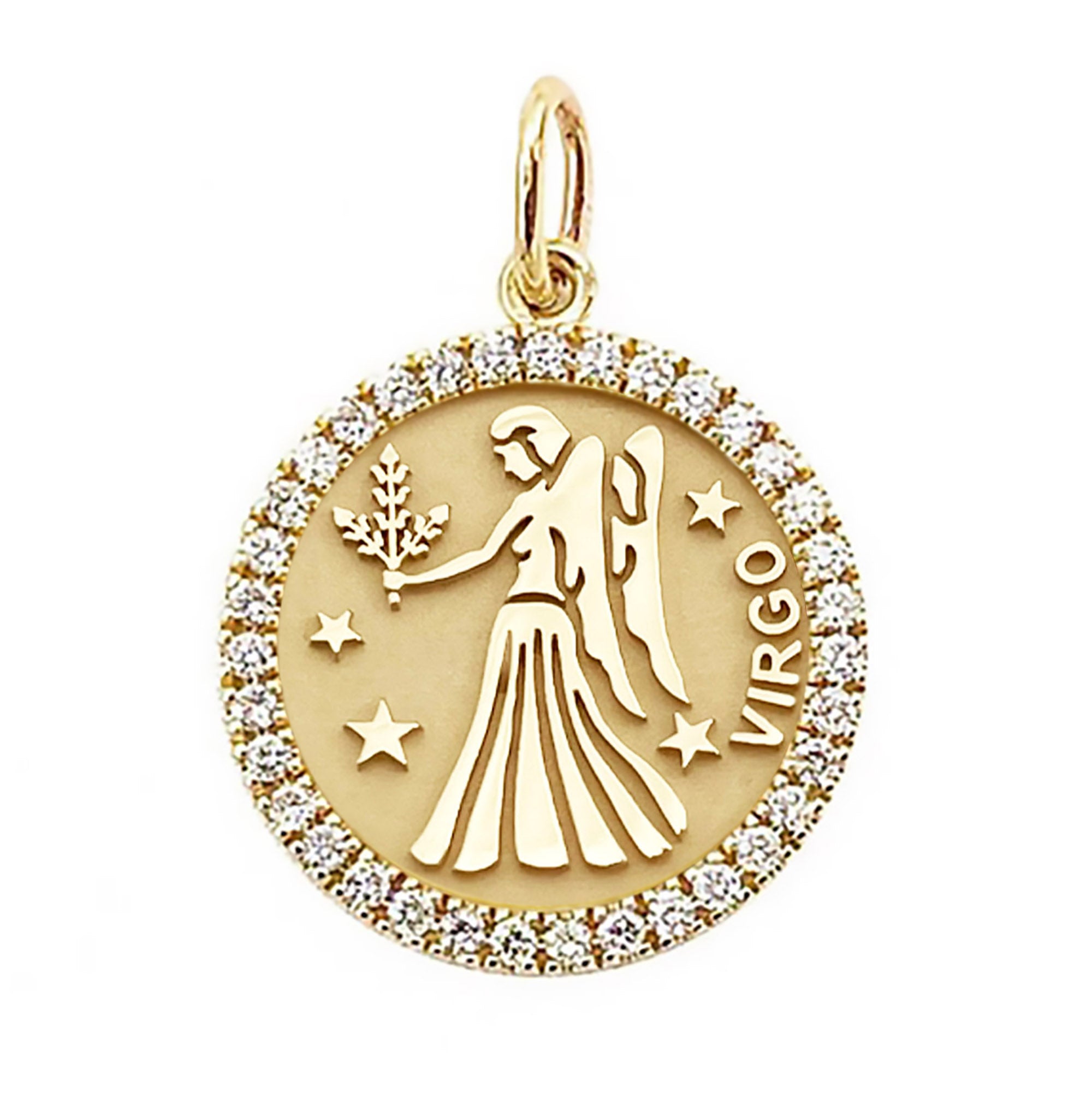 ASTRO ♦ Virgo Diamond Zodiac Coin Pendant