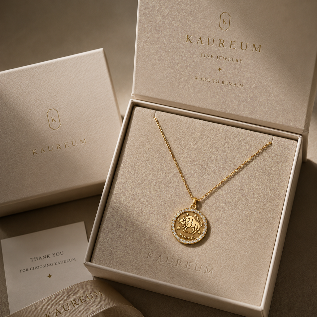 ASTRO ⬩ Taurus Diamond Zodiac Coin Pendant