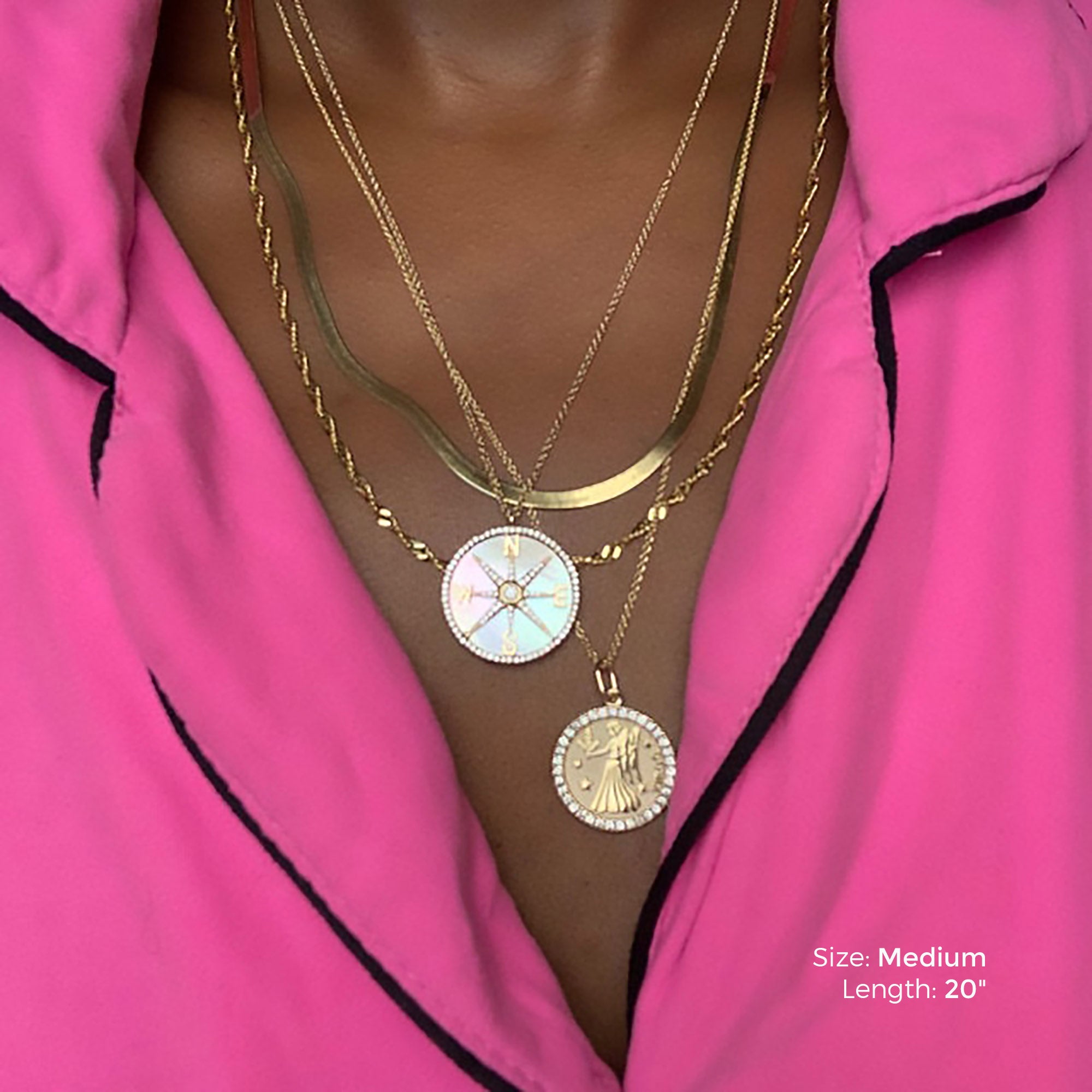 ASTRO ♦ Virgo Diamond Zodiac Coin Pendant