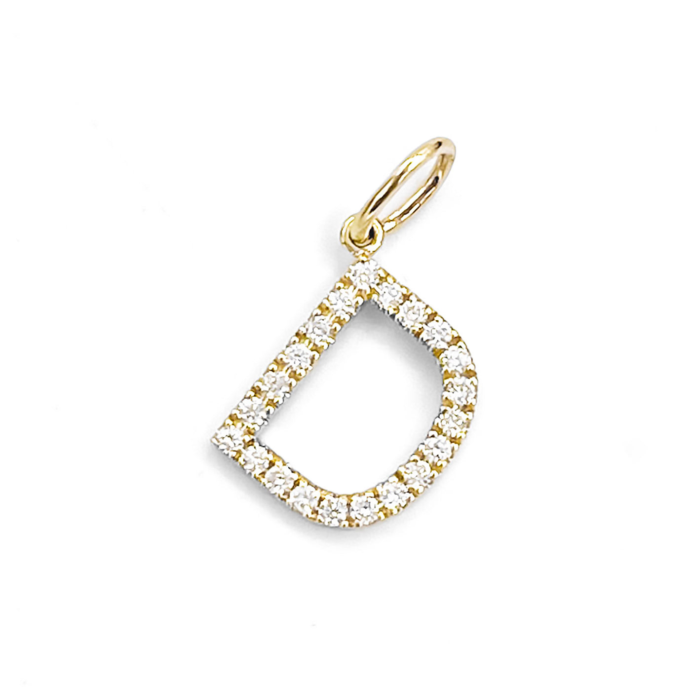 MEDIUM ♦ Corner Dangle Diamond Initial Charm