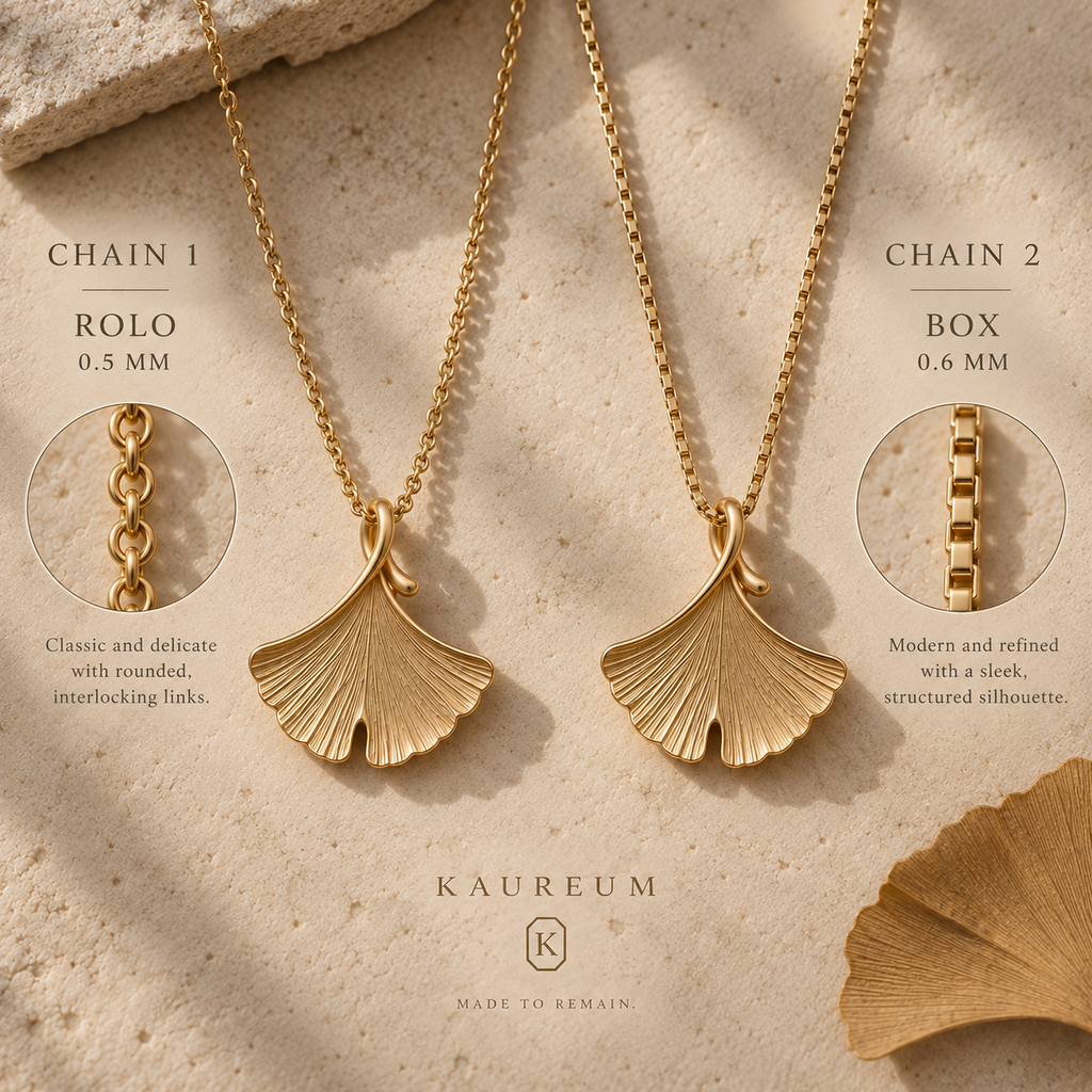Longevity Necklace ⬩ Ginkgo Leaf