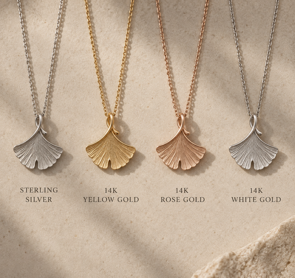 Longevity Necklace ⬩ Ginkgo Leaf