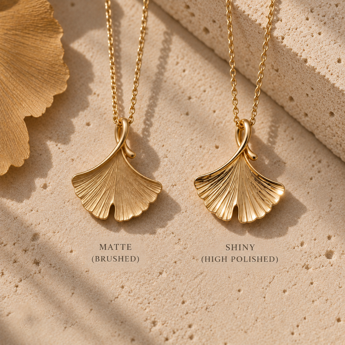 Longevity Necklace ⬩ Ginkgo Leaf