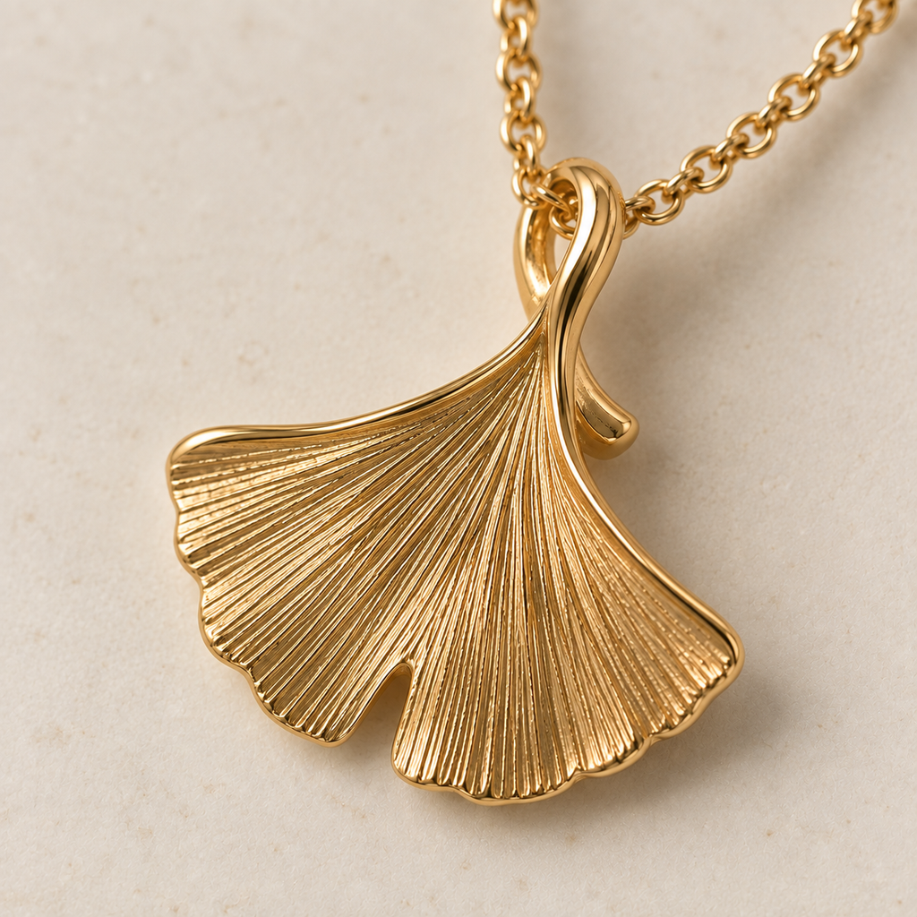 Longevity Necklace ⬩ Ginkgo Leaf