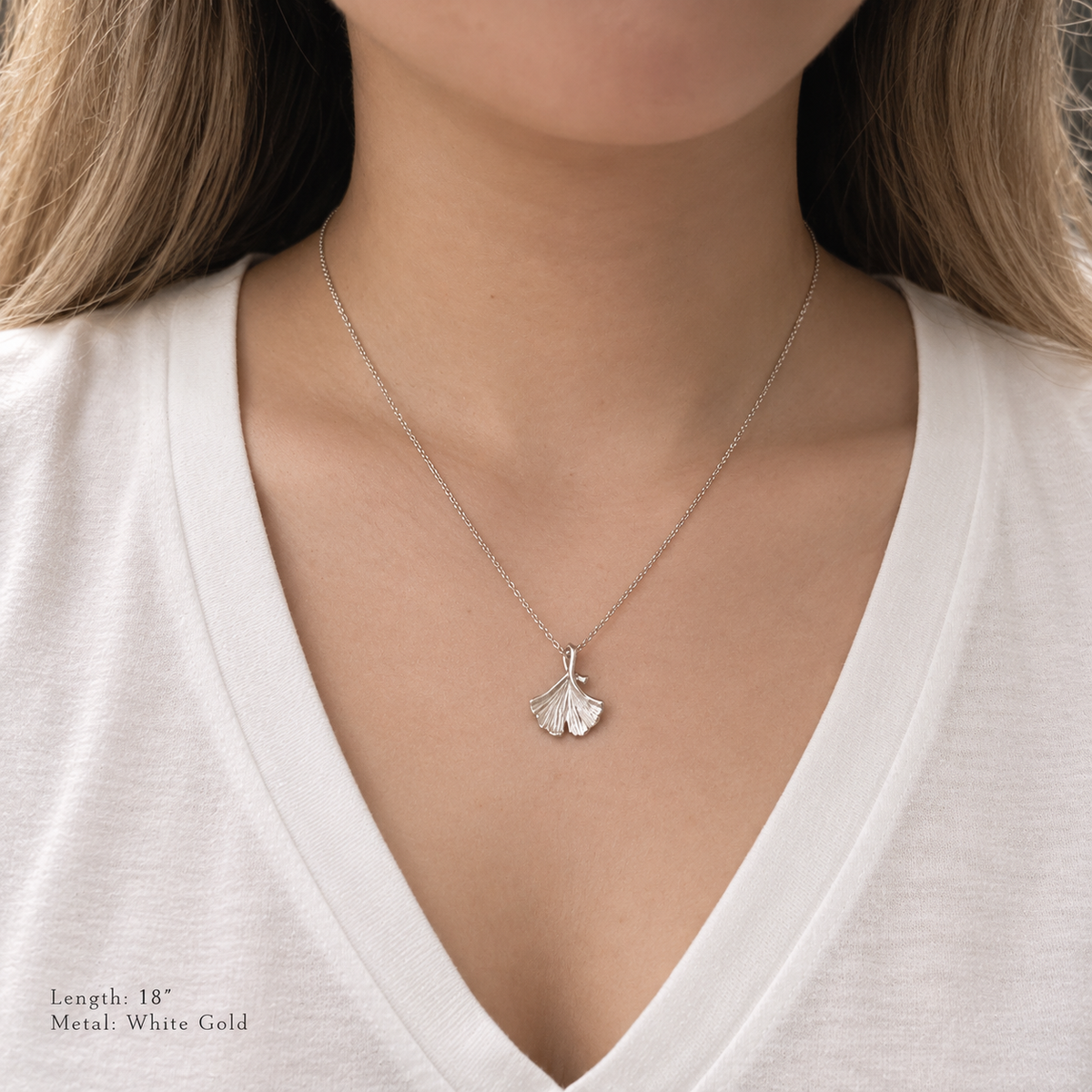 Longevity Necklace ⬩ Ginkgo Leaf