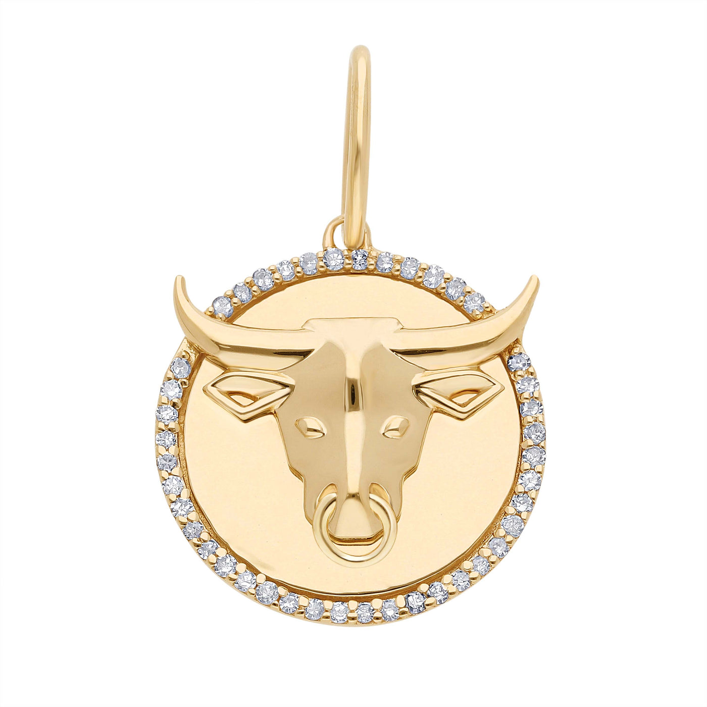 TAURUS ⟡ Edge Diamond Zodiac Pendant