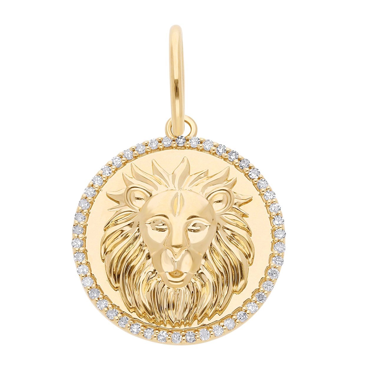 LEO ⟡ Edge Diamond Zodiac Pendant