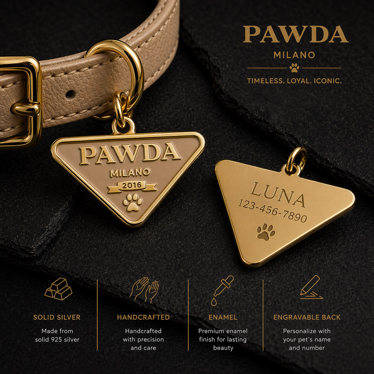 PAWDA Pet Charm/ID Tag