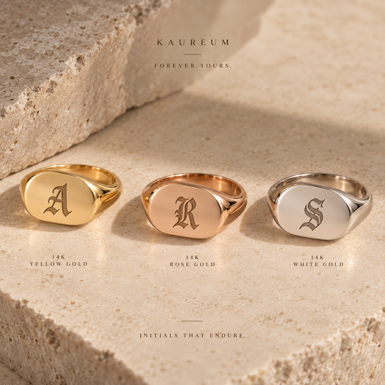 Cartouche Signet Ring ⬩ Olde English